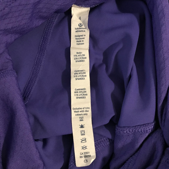 Lululemon Breezy Crop Iris Flower Reflective Leggings - Size 4 - Picture 8 of 13